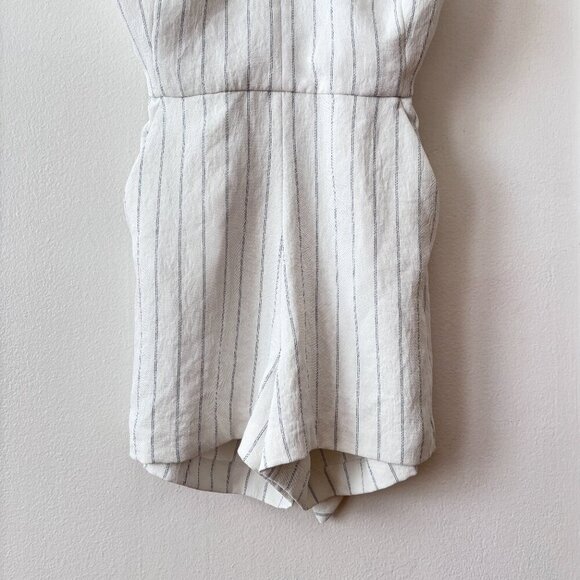 Aritzia Wilfred Écoulement Striped Romper - Picture 7 of 10